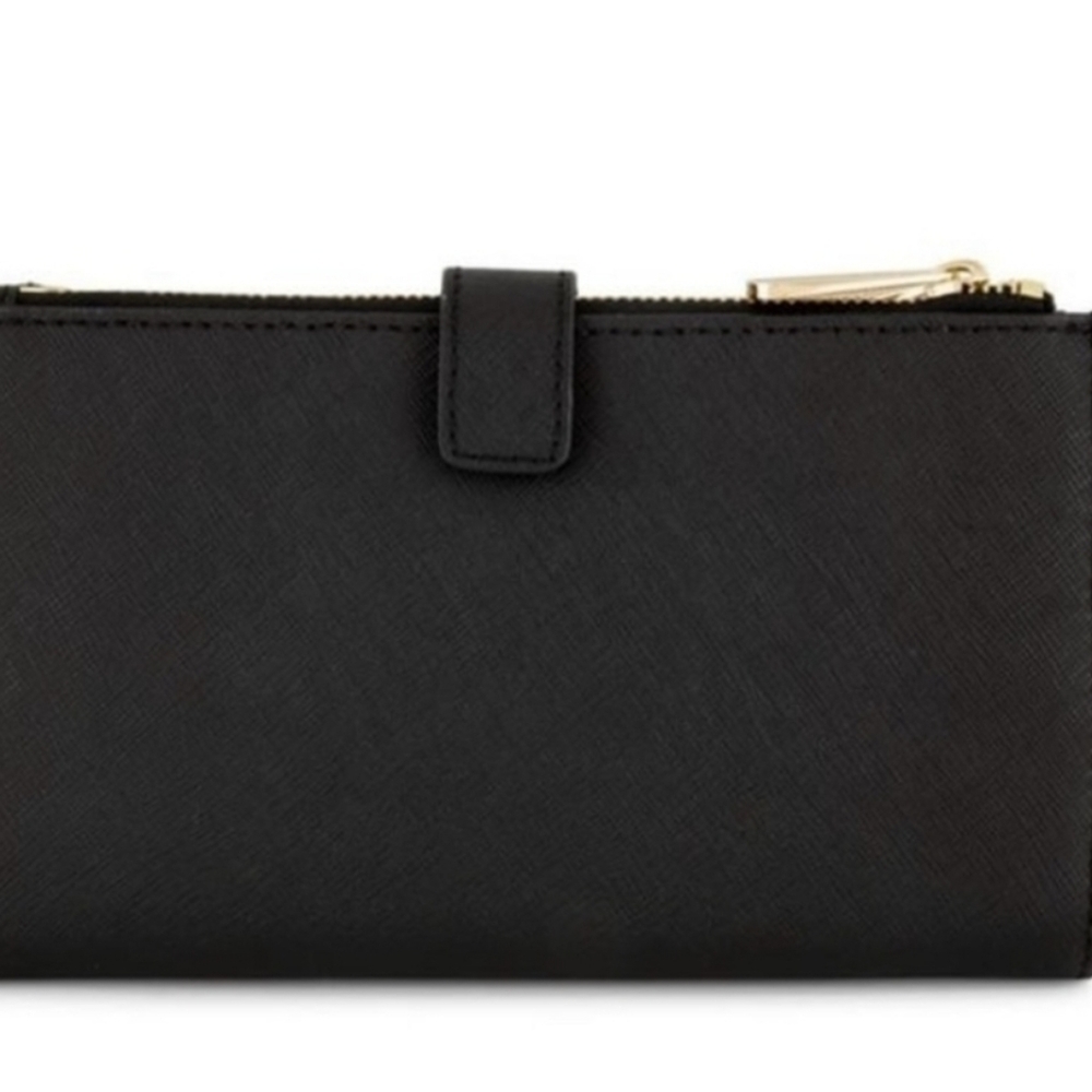 Michael Kors Jet Set Travel Double Zip Wristlet Black Saffiano Wallet Leather - Picture 13 of 15
